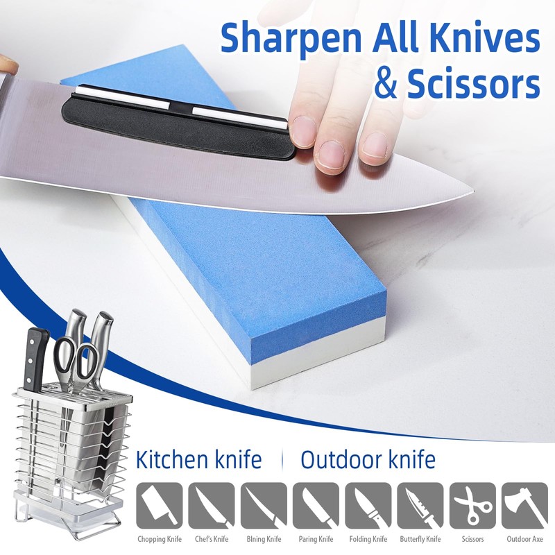 Premium Whetstone Knife Sharpening System – 1000/6000 Grit Whetstone Knife