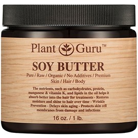 Soy Body Butter 16 oz. 100% Pure Raw Fresh Natural Cold Pressed. Skin Body and Hair Moisturizer, DIY Creams, Balms, Lotions, Soaps.