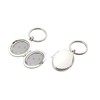 Gravuren Feller Silver-Plated Locket Keyring Oval Shape Approx. 4.5 x