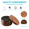 KINGTOP Grinder, Large 3" Spice Grinder (Wood Grain Brown)