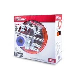 HyperTough 3/8in x 25ft PVC Air Hose and 10 Piece Quick Starter Accessory Kit