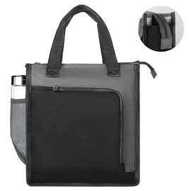 Cirteklynx Lunch Box for Women Men, Insulated Lunch Bag, Small Lunchbox Reusable Lunch Bags Tote for Office, Work, Beach or Travel (BLACK)