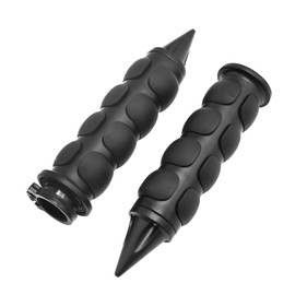 Aynaxcol 1" / 25mm Universal Motorcycle Hand Grips with Black Non-Slip Rubber Throttle Grip Replacement for Harley Dyna 1992 Replacement for Fatboy 2001-2006 (Black)