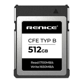 RENICE 512GB CFexpress Type B Card Camera Memory Cards NVMe PCIe 3.0 TLC Flash Memory Card Max Read 1650MB/s