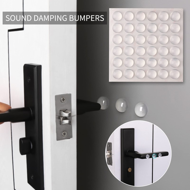MILEQEE Door Bumpers - Clear, Sheets of 128, Small Soft