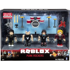 Roblox Action Collection - Punk Rockers Four Figure Pack [Includes Exclusive Virtual Item]