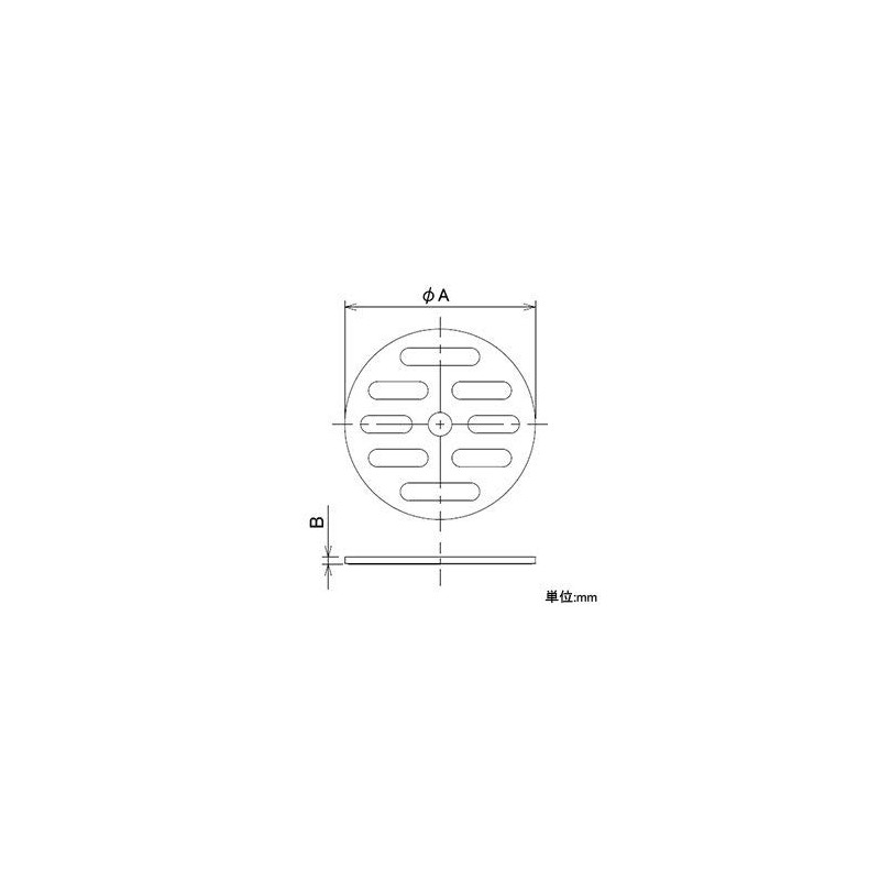 Kakudai 0400-103 Drainage Fittings, Round Dish Plate, Outer Diameter 4.1
