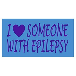 EZ-STIK I Love Someone with Epilepsy *I421* 8" Purple Sticker Decal Epileptic Seizure