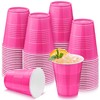 Kochorie 50 Pack Hot Pink Disposable Plastic Cups 12 Ounce