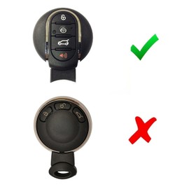 iJDMTOY Red/Black JCW Style Key Cap Shell Compatible with Mini Cooper 3rd Gen F55 F56 F57 F54 F60 Smart Key Fob