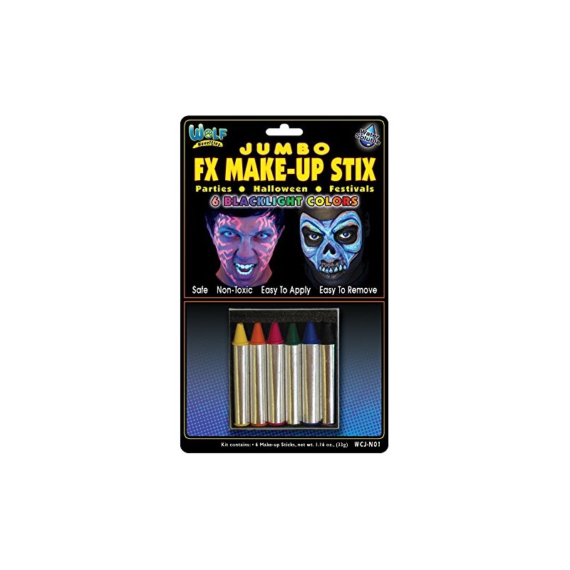 Jumbo Neon/Blacklight FX Make-Up Stix