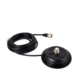 YNIBST Magnetic Mount Base for MJ-MP CB/VHF/UHF/HF Mobile Antennas, Amateur Radio Compatible, Total Length 12.8 ft (5 m), Includes RG58 Cable, Powerful Compact Magnet Base, For Car Use