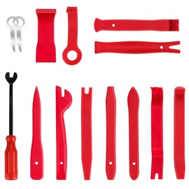 Car Trim Removal Tool Kit, 14Pcs Car Door Audio Panel Trim Removal Set, Car Upholstery Repair Kit, Car Removal Pry Tool, for Car Radio Door Panels, Fasteners, Moldings, Dashboards, Wheel Hubs