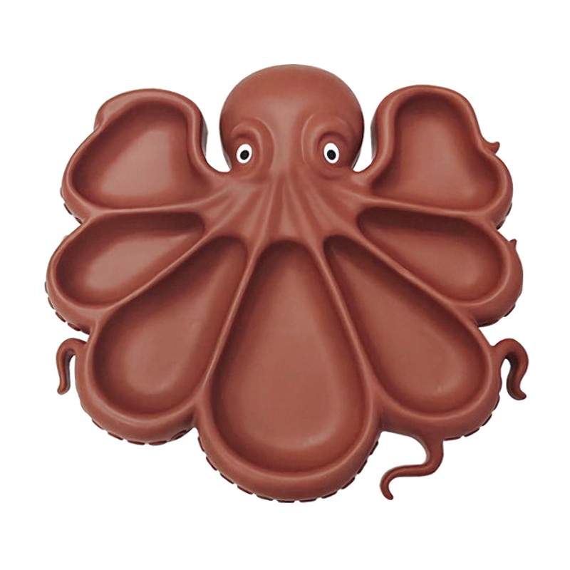 Silicone Octopus Charcuterie Platter, Snack Fruit Separate Platter, Delicatessen Dim