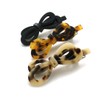 VingTAINE H7462-BE- Tortoise Shell Style Ribbon Hair Clip Patterned Beak