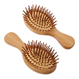 Baluue 2pcs Scalp Massage Brush Bamboo Cushion Detangler Static for Relaxation