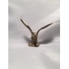 Vintage 3" Small Solid Brass Soaring Flying Eagle Figurine Statue