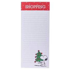 Graphique Snoopy Holiday Magnetic Notepad, 100 Tear-Away Sheets for Grocery, Shopping & To-Do Lists, Christmas Writing Pad for Fridge, Kitchen, Office, Fun Gift for Snoopy Lovers