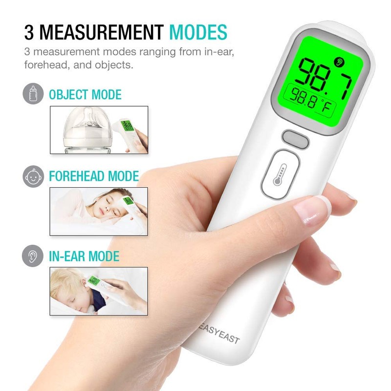 EasyEast Touchless Infrared Forehead Thermometer, Smart Digital Screen, Fast Reading