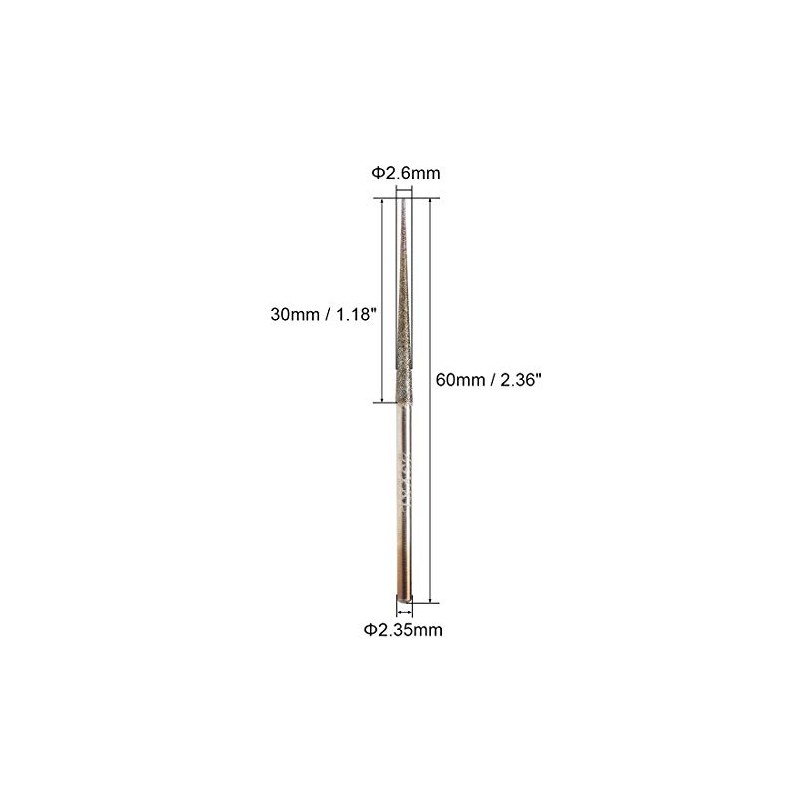 sourcing map Mini Diamond Burrs Bits Grinding Drill Carving Rotary