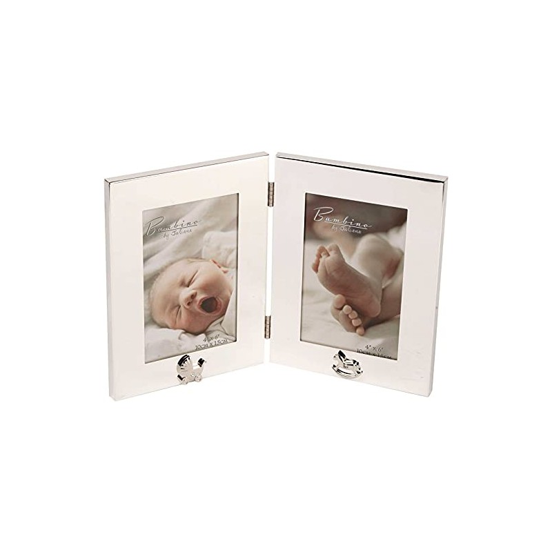 Bambino by Juliana S/Plated Double P/Frame - 4" x 6"