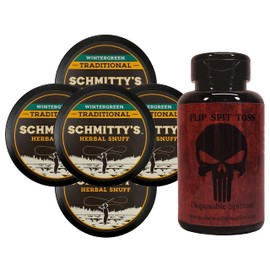 DC Crafts Nation Mud Bud Spittoon Skull with 5 Cans Schmitty's Herbal Snuff Wintergreen