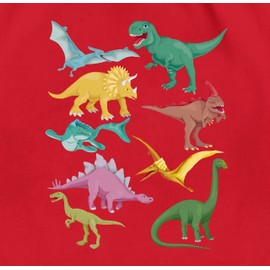 Shirtracer - Gym Bag Backpack - Animal Print - Dinos, 02 Red