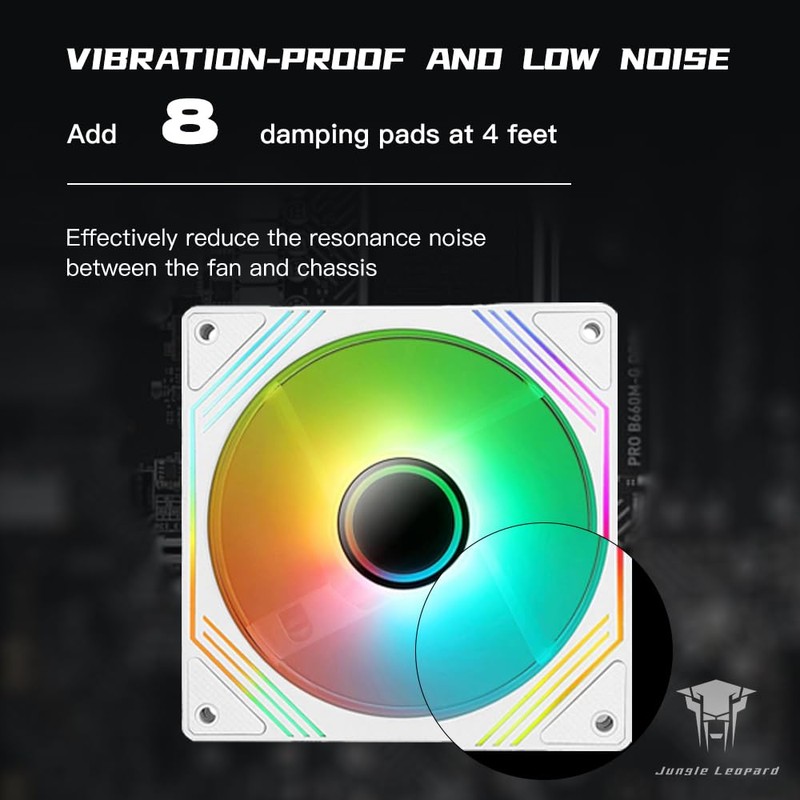 Jungle Leopard Prism14PRO 140 mm A-RGB PWM PC Fan (White,