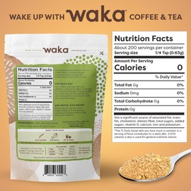 Waka Instant Green Tea Mix, Classic - 100% Tea Leaves, No Additives, Unsweetened Tea Powder for 50 Quarts or 200 Cups – Easy Quick Hot and Iced Teas (4.5oz)