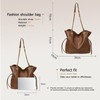 CORIOS Drawstring Bucket Bag for Women PU Leather Handbag Waterproof