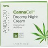 Andalou Naturals CannaCell Dreamy Night Cream, Gluten Free, Vegan, 1.7