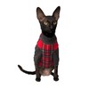 Kotomoda Sphynx Cat's turtleneck Plaid Red Naked Cat Hairless Cat