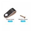 sourcing map Leather Drawer Pulls, 5.63" 2Pcs Surface Leather Furniture