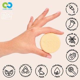 Solid Shampoo Paraben and Sulphate Free Natural Vegan Eco Friendly No Microplastics 5 Varieties for All Hair Types for Women Men Kids with Oil (Mango 2-in-1)