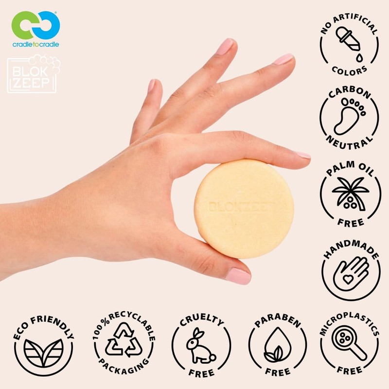Solid Shampoo Paraben and Sulphate Free Natural Vegan Eco Friendly