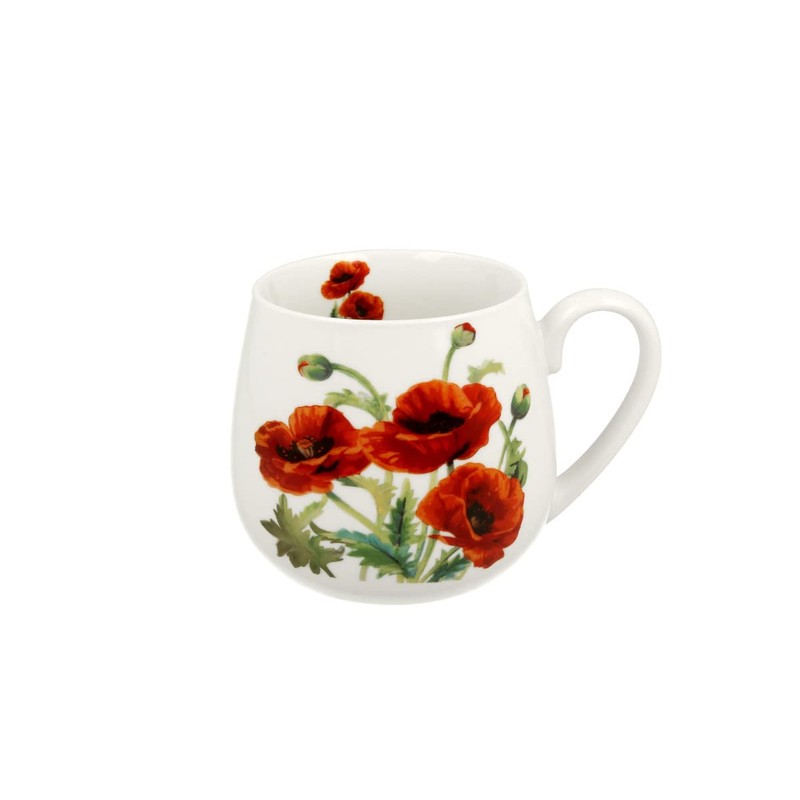 DUO Floral Classic Poppies New Bone China Barrel Cup 430