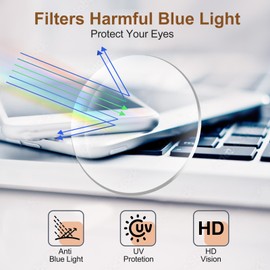 firstsense 3 Pack Reading Glasses for Men Women Blue Light Blocking with Spring Hinge, Blocking Readers Anti UV Ray Filter Eyeglasses, Square Computer Reader Glasses,+3.5