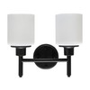 Design House 556191-BLK Aubrey Transitional 2-Light Indoor Wall Light Dimmable