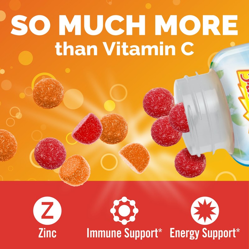 Emergen-C 750mg Vitamin C Gummies for Adults, Immunity Gummies with