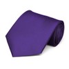 tiemart Solid Color Necktie (Dark Purple)
