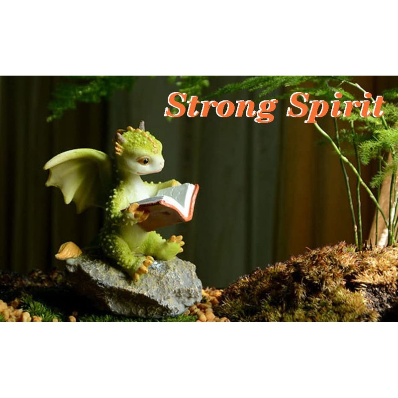 Gemmia Miniature Fairy Garden Dragon Figurines- Swing Dragon Statue