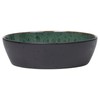 BITZ Stoneware Soup Bowl, 18 cm Diameter, Black/Green
