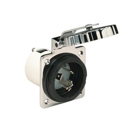 Marinco 303SSEL-B Inlet, 30A 125V, Stainless Steel