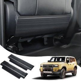 LaIIker Stainless Steel seat Protection Plate is Suitable for The Toyota 2024 to Present Land Cruiser 1958 250 First Edition LC250 Internal Anti Kick Decorative Panel Modification Accessories (Black)
