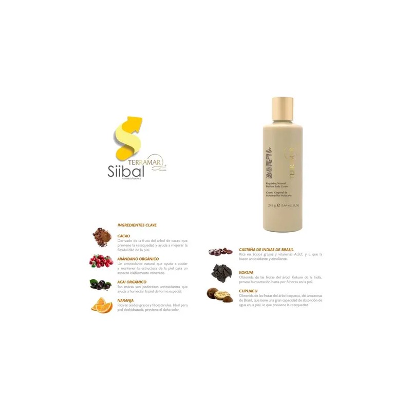 Crema Corporal Humectante Mantequillas Natural Terramar 245