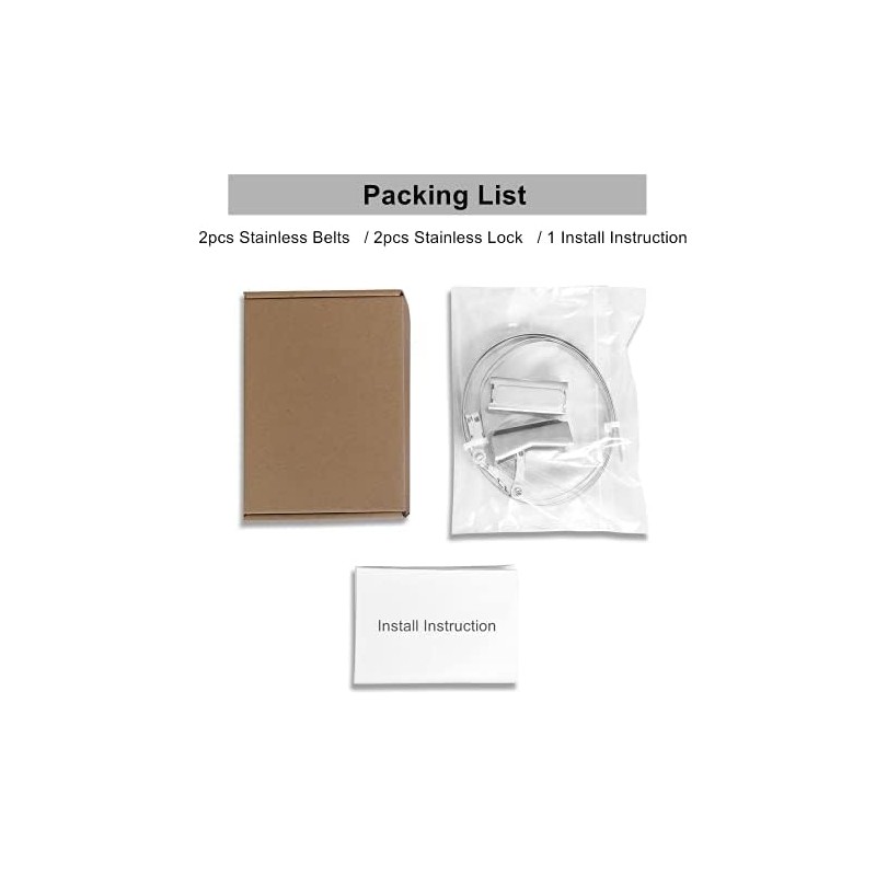 Universal Pole-mouted Stainless Steel Belts for Electrical Distrubition Box (2pcs/Unit)