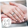 BESPORTBLE 4Pcs Rotatable Fidget Rings Stress Relieving Titanium Steel Jewelry