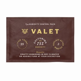 Valet 75% Two-Way Humidity Pack for Wood Container, Prevents Leaks and Controls Moisture with Natural Craft Paper Design, Resealable Bag
