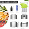 9 Pieces Finger Guard Set for Cutting Finger Cots Stainless