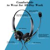 PChero Landline Telephone Headset with Mic, RJ9 Binaural Hands-free Noise